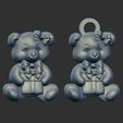 teddy-with-christmas-gift-cnc-model-keychain-6.jpg teddy with christmas gift cnc model keychain