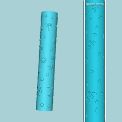 u.png Archivo STL Texture Roll 55 Summer Positive - Creador de decoraciones fondant・Plan de impresión en 3D para descargar