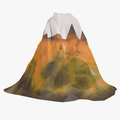 Mountain-low-poly01.jpg Archivo 3D Montaña low poly・Modelo para descargar y imprimir en 3D
