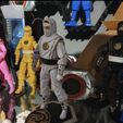 \ y Power Rangers lightning collection Ninjetti Figuart stand with optinal coin base