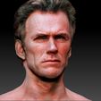 0016_Layer 13.jpg Clint Eastwood textured 3d print bust