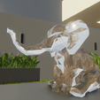 Low-Poly-Sitting-Elephant-Decor-3D-Printable-Model-004.png Декор сидящего слона - 3D печатная модель