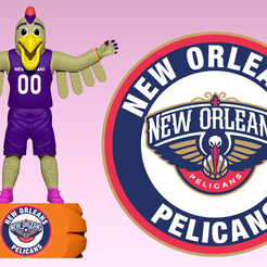 hjghjhgj.png NBA - New Orleans Pelicans basketball mascot statue - 3d print