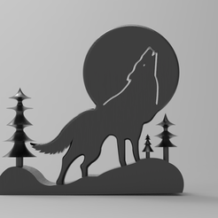 untitled.20.png Archivo STL Aullido nocturno de lobos・Plan imprimible en 3D para descargar