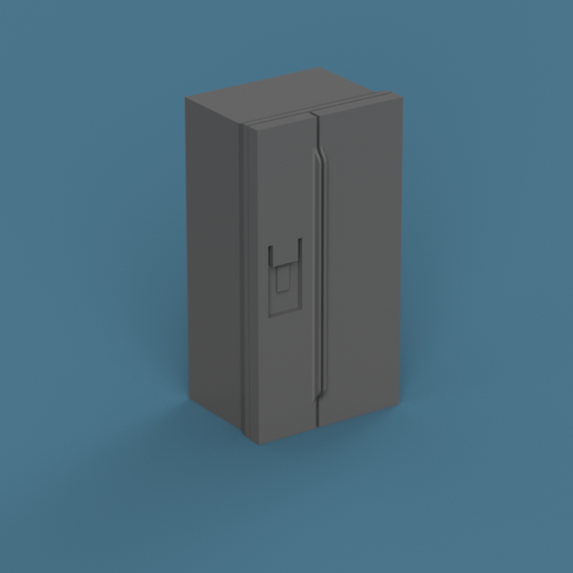 O, HO, N scale refrigerator - 3D model önizlemesi