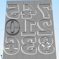 numeros.png OBJ-Datei CUTTER NUMBERS - COOKIE CUTTER NUMBERS kostenlos・3D-Druck-Idee zum Herunterladen