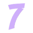 7.stl STL file Letters and Numbers Indiana Jones Letters and Numbers | Logo・Model to download and 3D print