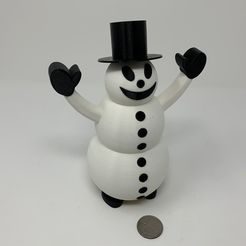 Image0000a.JPG Free STL file Snowman Pin Walker・Object to download and to 3D print, gzumwalt