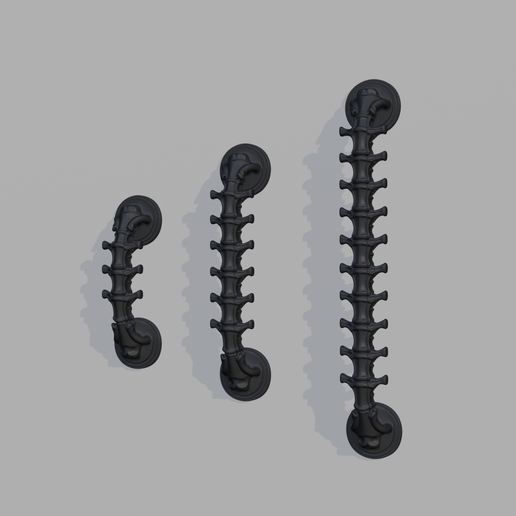 Vertebrae Pull Handles Set | Gothic Spine Cabinet Handles | Anatomical Drawer & Door Pulls  | Skeleton Furniture Hardware