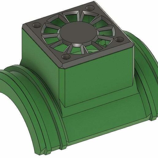 Motor Fan Shroud for RC 4075 Motor - 3D model önizlemesi