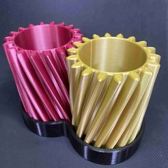 S__65667080.jpg Free STL file Helical Gear Pen Vase・3D printable design to download, smallfish2