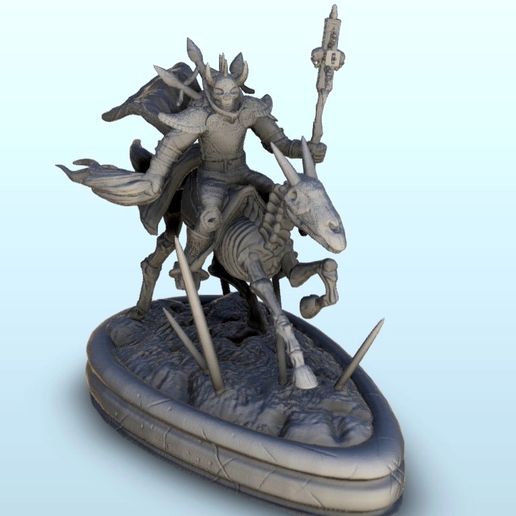 Necro horseman - Darkness Chaos Medieval Age of Sigmar Fantasy Warhammer 3D model
