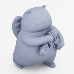 cat-gun-01.png STL file Loading Gun Cat・3D printing template to download