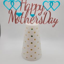 20220502_101617.jpg STL file Happy Mother's Day Cake Topper・3D printer model to download