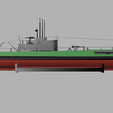 Render-O21-Submarine.png O21 Class Submarine WW2 Dutch 1940-1956 Static model