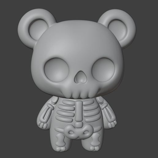skeleton bear 3D model