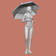 DOWNSIZEMINIS_pitstopgirl02a.jpg PIT STOP GIRL WITH UMBRELLA FOR DIORAMA PEOPLE CHARACTER