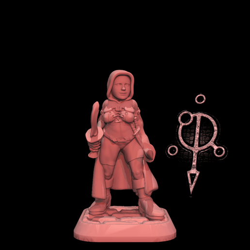 ♀️ Dwarf Female Rogue 01・ STL File for 3D printing・Cults
