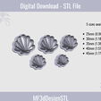 2.png Seashell Clay Cutter Digital STL File for Polymer Clay | DIY Jewelry and Cookie Making Tool | 5 sizes