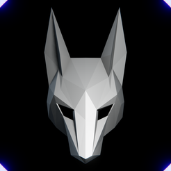 chac-lp1.png STL-Datei Anubis-Maske Low Poly V1・3D-Druck-Idee zum Herunterladen