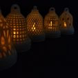 IMG_20231218_143652.jpg Geometric christmas bell ornaments with led candle | without stand