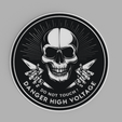 tinker.png Caution High Voltage Do Not Touch Logo Wall Poster