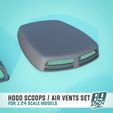 5.jpg Hood scoops / Air vents pack for 1:24 scale model cars