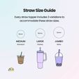 Straw-Size-Guide.jpg Gummy Bear Straw Topper,  Straw Charm for Tumblers, 3 Sizes