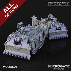 bombarde001.jpg 3D-Datei Midnight Bombarde, Surrogate Miniatures Juni 2023 Fahrzeug Release・Modell zum Herunterladen und 3D-Drucken