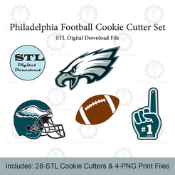 Etsy-Listing-Template-STL.png Philadelphia Football Cookie Cutter Set | STL File