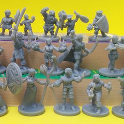PCPack01Photo.jpg Free STL file Player Character Pack 01・Template to download and 3D print