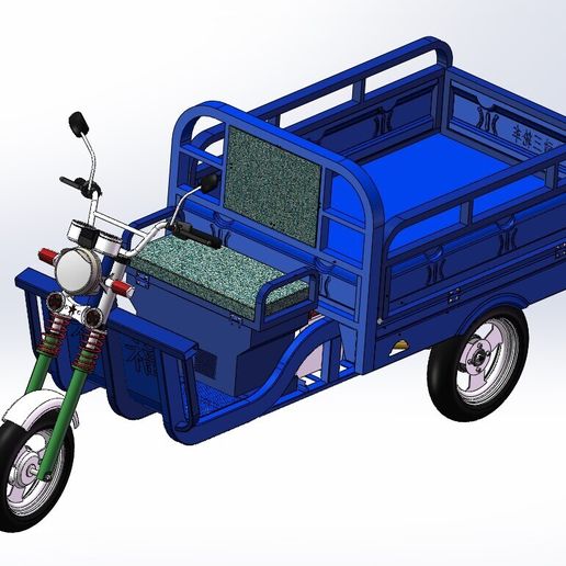 ⚡ 3D CAD Model – Electric Cargo Tricycle・ 3D File for 3D printing, CNC ...
