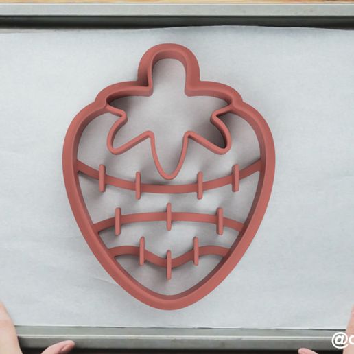 Forms for cookies and gingerbread Strawberry 3D model