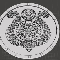 Norse-Runes-Dragon-Boat-Viking-shield-b.jpg Runas nórdicas Dragon Boat Escudo vikingo