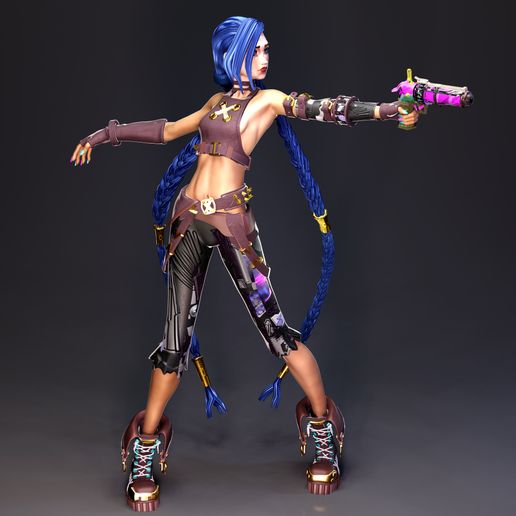 OBJ file Jinx 3d print - Arcane .・3D printable model to download・Cults
