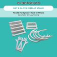 Hat-Stand-STL-Image.jpg Hat & Glove Display Stand - Collapsible Arches and Hands for Beanies & Mittens