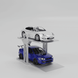 1.png Double-Level Car Lift for 1/64 Scale – Elevator Style Look | STL STEP FBX | 3D Print Files (Digital Download)