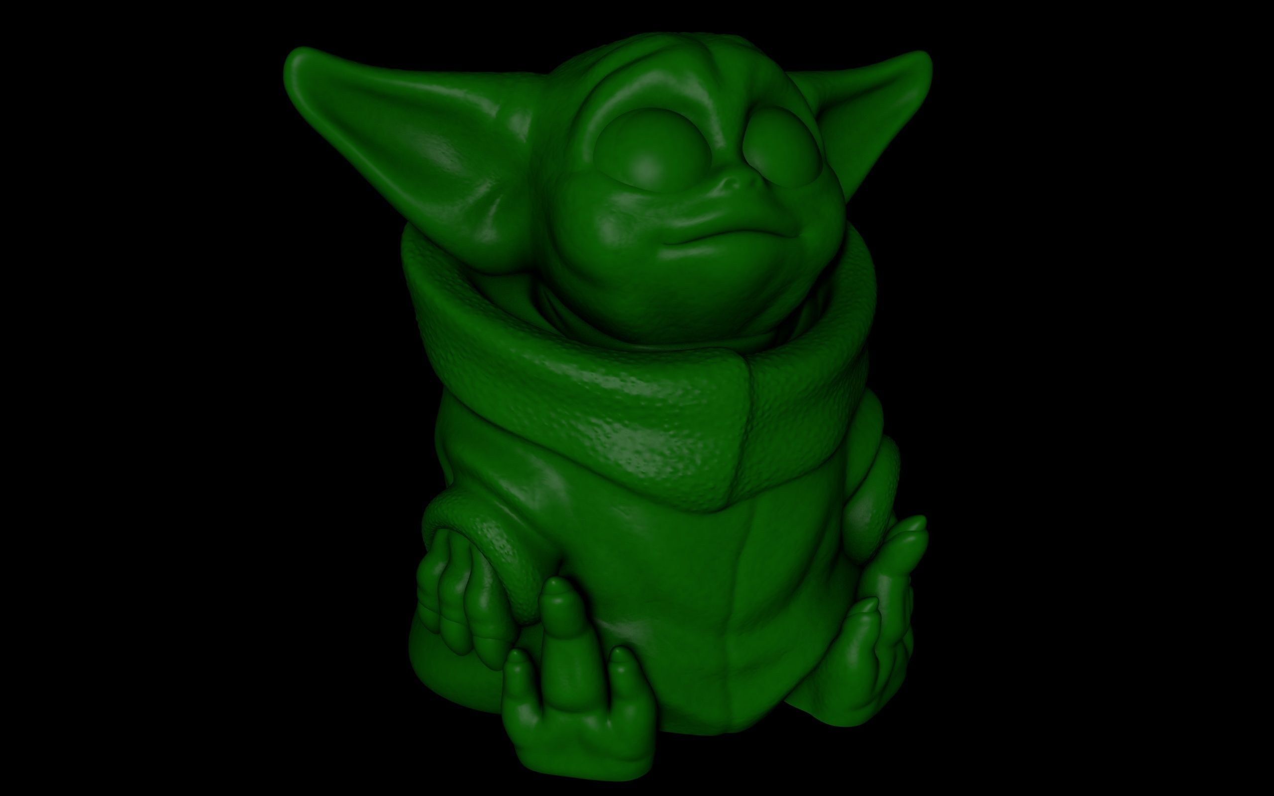 Baby Yoda.jpg Fichier STL Bébé Yoda (Impression facile sans support)・Plan pour imprimante 3D à télécharger, Alsamen