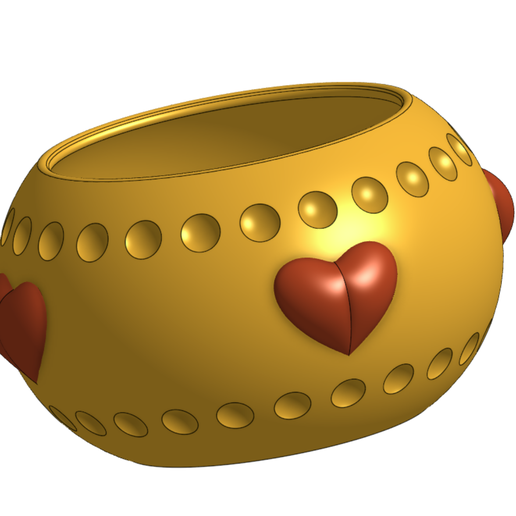 vase_heart.png ❤️ Полусферическая ваза HeartBloom - романтический 3D-плантер с печатью