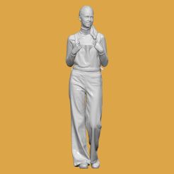 DOWNSIZEMINIS_girl_walking01.jpg Файл STL ДЕВУШКА ИДЕТ ДЛЯ ДИОРАМЫ・Модель для загрузки и печати в формате 3D