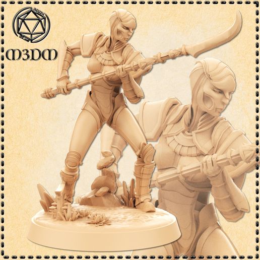 Warforeged Samurai Female (Action) 3D model