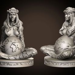 capa-Gaiaed.jpg Datei STL Gaia (Mutter Erde)・Modell für 3D-Druck zum herunterladen