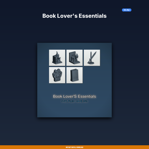 Book Lover's Essentials - 5-Model STL Bundle