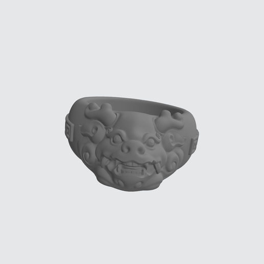 Lucky Pixiu Ring 3D Model 3D print model 3D model