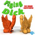 flyingDick.jpg STL-Datei Fliegender Schwanz・Design für den 3D-Druck zum Herunterladen
