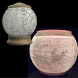 Vignette.png STL file Harry Potter Marauders spherical night light lithophane・3D printer design to download