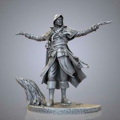 Edward Kenway 3D Model.jpg Free STL file assassins creed edward kenway・Design to download and 3D print