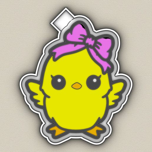cute chick - freshie mold - STL for silicone mold