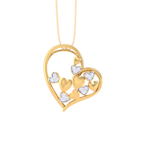 3D Printable Cad jewelry design of Lady diamond Pendant 3D model