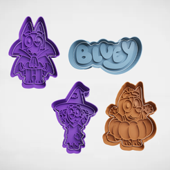 push-diseño.png Archivo 3D BLUEY HALLOWEEN x4・Modelo para descargar e imprimir en 3D